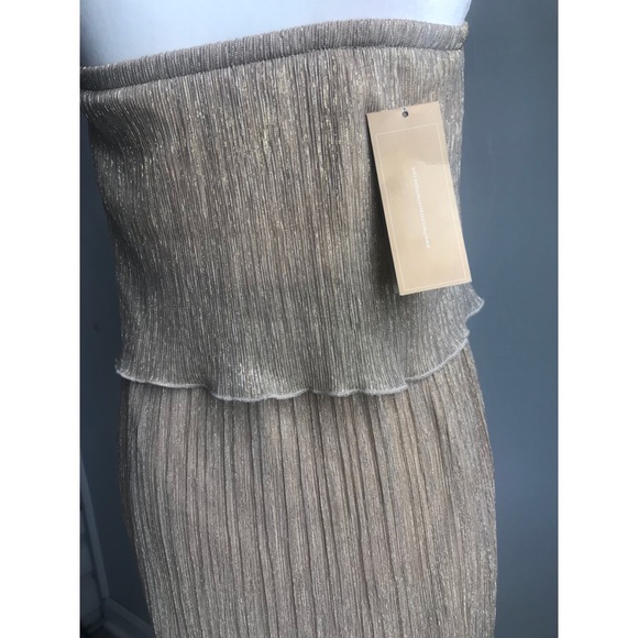 NWOT Francesca’s Cotton Club Golden Dress - Picture 7 of 8